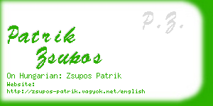 patrik zsupos business card
